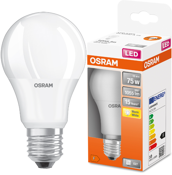 48318 - OSRAM LED E27 bulb shape 10 W Europe