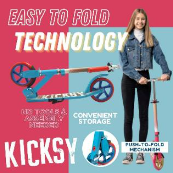 48333 - Kicksy Big Wheel Foldable Scooter USA