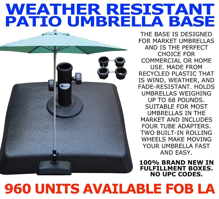 50504 - Heavy-Duty Home/Commercial Patio Umbrella Bases USA