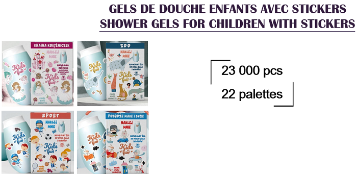 51110 - SHOWER GELS FOR CHILDREN WITH STICKERS Europe