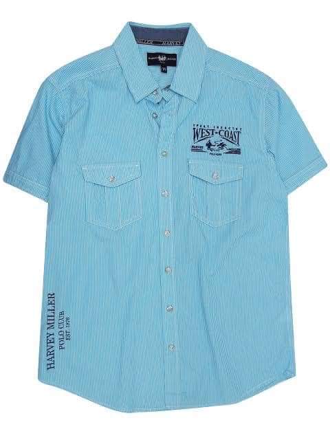 52716 - Mens short slv. Shirt  dbl pocket Bangladesh