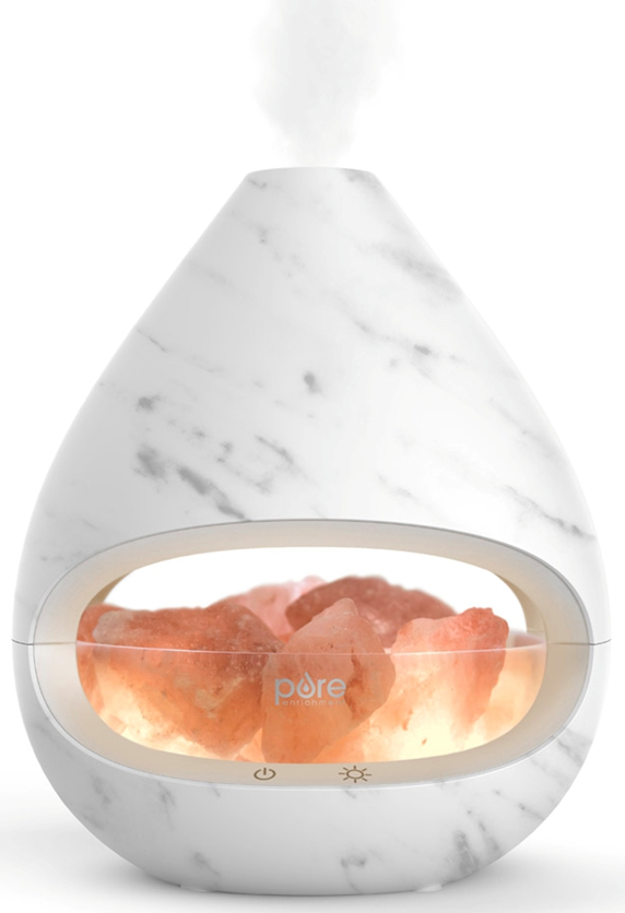 68815 - PureGlow Crystal Himalayan Salt Rock Lamp & Ultrasonic Oil Diffuser USA